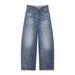 Women's Clothing Women's Ripped Mid Waist Jeans Summer Fashion Rolled Up Style_ecoleips.com