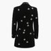 In-stock European American Cross-border Spring And Autumn Velvet Heavy-duty Hand-sewn Beaded Bee Print Mid-length Blazer_ecoleips.com