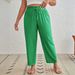 New Arrival 2026 Women's plus Size High Waist Wide Leg Casual Pants Drawstring Solid Color European American Style Long Fashion_ecoleips.com