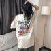 New Korean Style Women's T-Shirt Loose Short Sleeve Printed Summer Base Layer Plus Size Trendy INS Style Spring Outfit Inner Wear_ecoleips.com