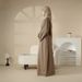 2025 New Spring Summer Long Women Muslim Clothing Fashion Elegant Cover Up Dress Two Piece Set_ecoleips.com