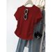 Unique Heart-Shaped Embroidered White Pure Cotton Short-Sleeved Top 2026 Summer Round-Neck Double-Sided Pleated T-Shirt_ecoleips.com