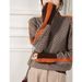 Women's Oversized High Neck Knit Sweater - Soft Acrylic Blend, Color Block Sleeves, Cozy Winter Pullover, Casual Loose Fit, Fashionable 3D Effect_ecoleips.com