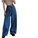 Women's Classic High Waist Wide Leg Pants Denim Big Flare Trousers Trendy_ecoleips.com