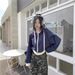 European And American Style Color-blocked Hooded Sweatshirt Women, Autumn Loose-fitting Slim-fit Short Zip-up Cardigan_ecoleips.com
