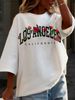 Women's Summer Short Sleeve T-Shirt Crew Neck Print Loose Fit Casual Top New_ecoleips.com