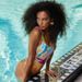 Women's Color Block One Piece Swimsuit Cartoon Print Beach Set Wire-Free Polyester Spandex_ecoleips.com