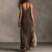 2026 European And American Cross-border Independent Site Elegant Casual Sleeveless Knitted Hollow Dress New_ecoleips.com