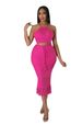 Women's Clothing Tassel Fishnet Knit Casual Two Piece Suit_ecoleips.com