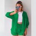 Women's Clothing Two Piece Suit Wrinkled Lapel Long Sleeved Shirt High Waist Drawstring Shorts_ecoleips.com