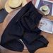 Women's Clothing Glittering Starry Sky Ice Silk Women's Wide Leg Pants Summer Pure Desire Style New High Waist Straight Floor Length Black Trousers_ecoleips.com