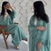 Muslim Dress Women Elegant Long-Sleeve Lace Trim Abaya Dress For Women – Modest Muslim Fashion With Embellished Detailing_ecoleips.com