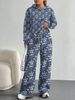 2025 Foreign Trade Floral Print Blue Tie-dye Pattern New Hot Style Autumn And Winter New Fashion Casual European And American_ecoleips.com