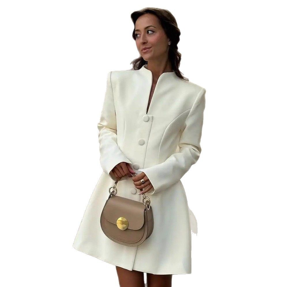 Women's Slim Fit Solid Color Casual Blazer Mini Dress – Office Wear For Fall 2026_ecoleips.com