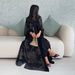 Middle East Women's Chiffon Cardigan Robe Set with Headscarf Printed Jacket Dubai Abaya Casual Two Piece Outfit_ecoleips.com