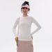 Women's Tencel Merino Wool Base Layer Long Sleeve Round Neck Warm Thumb Buckle Yoga Suit Inner Thin Top_ecoleips.com
