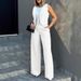 2025 European And American Cross-Border New Fashion Suit Vest Waistcoat Wide-Leg Pants Casual Set_ecoleips.com