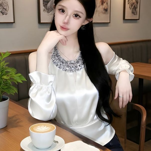 French-style Chic Top Women, Spring Design, Elegant And High-end, Suitable For Important Occasions, Beautiful White_ecoleips.com