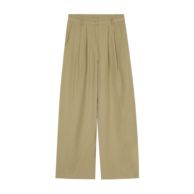 Suitable For All Seasons CLEAN SPACE Versatile Breathable Casual For Women 2025 Thirteen Lines New Korean Style High Waist Loose Pants 55179_ecoleips.com