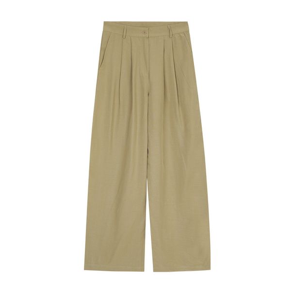 Suitable For All Seasons CLEAN SPACE Versatile Breathable Casual For Women 2025 Thirteen Lines New Korean Style High Waist Loose Pants 55179_ecoleips.com