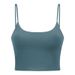 Women's Sexy Thin-Strapped Backless Yoga Top Cropped Camisole With Bra Pads Sports Sweatshirt In Polyester_ecoleips.com