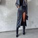 "Vintage-Inspired Faux Leather Pencil Skirt – High-Waisted Side Slit Skirt For Women (S-XXL, Black/Brown/Red, Polyester Blend, Retro Chic)"_ecoleips.com