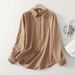 Women's Clothing Cotton Long Sleeved Shirt Loose Striped Retro Style Base Top Spring New Style For Women_ecoleips.com