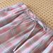 New Cotton Thin Women's Sleep Pants Simple Plaid Casual Loose Straight Home Trousers Can Wear Outside_ecoleips.com
