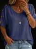 Women's Clothing Short Sleeve Button Down Shirt New Linen Cotton Loose Fit Casual Top For Women_ecoleips.com