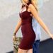 Hot Girl Women's Sexy Backless, Hip Wrapped Bandage Dress, Tight Fitting_ecoleips.com