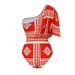Women's Slimming One Piece Swimsuit European American Style One Shoulder Ruffled Sexy Tie Up Two Piece_ecoleips.com