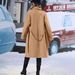 Classic Double-Breasted Wool Coat For Women – Belted Trench Coat With Notched Lapel, Warm Winter Overcoat (Gray/Black/Khaki/Brown/Red, S-XXL)_ecoleips.com