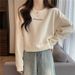 European American Foreign Trade Real Shot Hoodless Short Sweatshirt Women, Loose Versatile, Thin Pullover With Printed_ecoleips.com