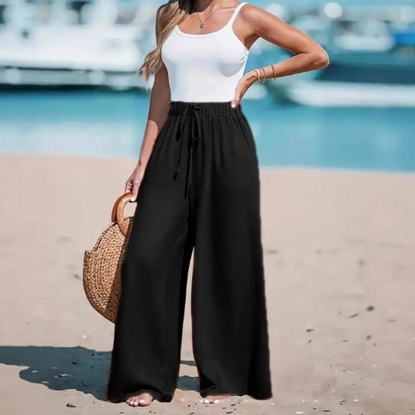 Aria Basics In-stock Spring Summer Autumn New Cross-border Wide-leg Casual European And American Fashion Women's_ecoleips.com
