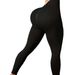 Yoga V-Waist Peach Butt Fitness Women Elastic Tight Pants Sweat-Absorbing Sports Running Tummy Control Slimming Leggings_ecoleips.com