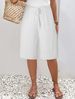 Aria Basics Aria Basics Cross-border European And American Clothing Women's Casual Fashion Solid Color Mid-length Pants_ecoleips.com