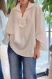 Women's Urban Casual Loose Button Down Shirt Simple Solid Color Cotton Linen Blend Spring/Summer Top_ecoleips.com