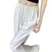 Suitable For All Seasons Narrow Wide-Leg For Women New Lazy Ice Silk Cotton Linen Summer Fashion Thin Draped Petite Yamamoto Pants_ecoleips.com