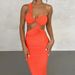 European And American One-shoulder Dress, Solid Color Pullover, Sexy Backless Evening Gown, Long Elegant Style With_ecoleips.com