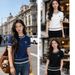 French-Inspired Lettering Knit Top – Chic Short-Sleeve Pullover (White/Black/Navy, S-2XL)_ecoleips.com