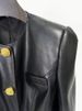 K New Fashion Style Metal Button Slim Fit Leather Jacket Jacket_ecoleips.com