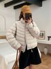 girl Girl 2025 Winter New Puff Cloud Feel Ribbed Jacket For Women Loose Warm Short Small Size 90 Down Coat_ecoleips.com