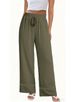 K Fashionable Casual Solid Color Loose-fitting High-waisted Straight-leg Cut-out Wide-leg Pants With Draping Effect_ecoleips.com