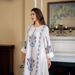 Muslim Ladies Elegant Temperament Printed Robe Dubai Dress Abaya_ecoleips.com