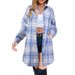 Women's Clothing Elegant Plaid Long Sleeve Shirt Autumn Top Regular Fit Polyester Blouse_ecoleips.com