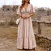 Women's High Waist Slimming Maxi Dress – Paisley Print With Elegant Office Casual Style For Fall 2026_ecoleips.com