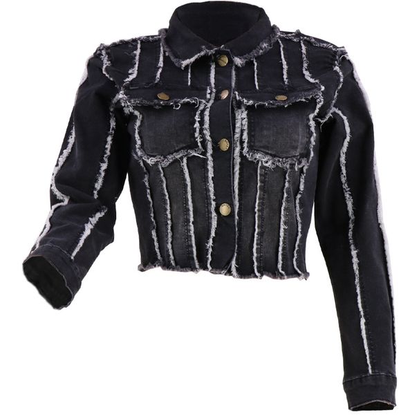 Women’s Clothing new autumn style temperament women's cotton long sleeved lapel slim fit ladies denim jacket_ecoleips.com