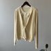 Double Tone Round Neck Two Piece Knitted Cardigan For Women In Spring, Slimming Thin Sweater Jacket Top 50603_ecoleips.com