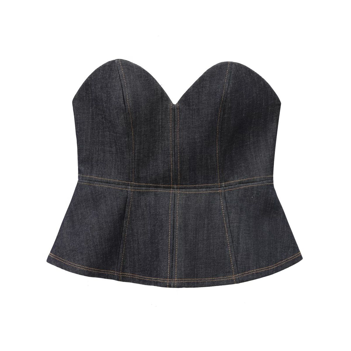 TAOP&ZA European American 2025 Summer New Women's Denim Skirt-style Blazer And Tube Top Jeans Set_ecoleips.com