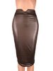 SK007 Leather Natural Waist Triangle Opening Knee-Length Midi Bodycon Skirt Discounted Sizes_ecoleips.com